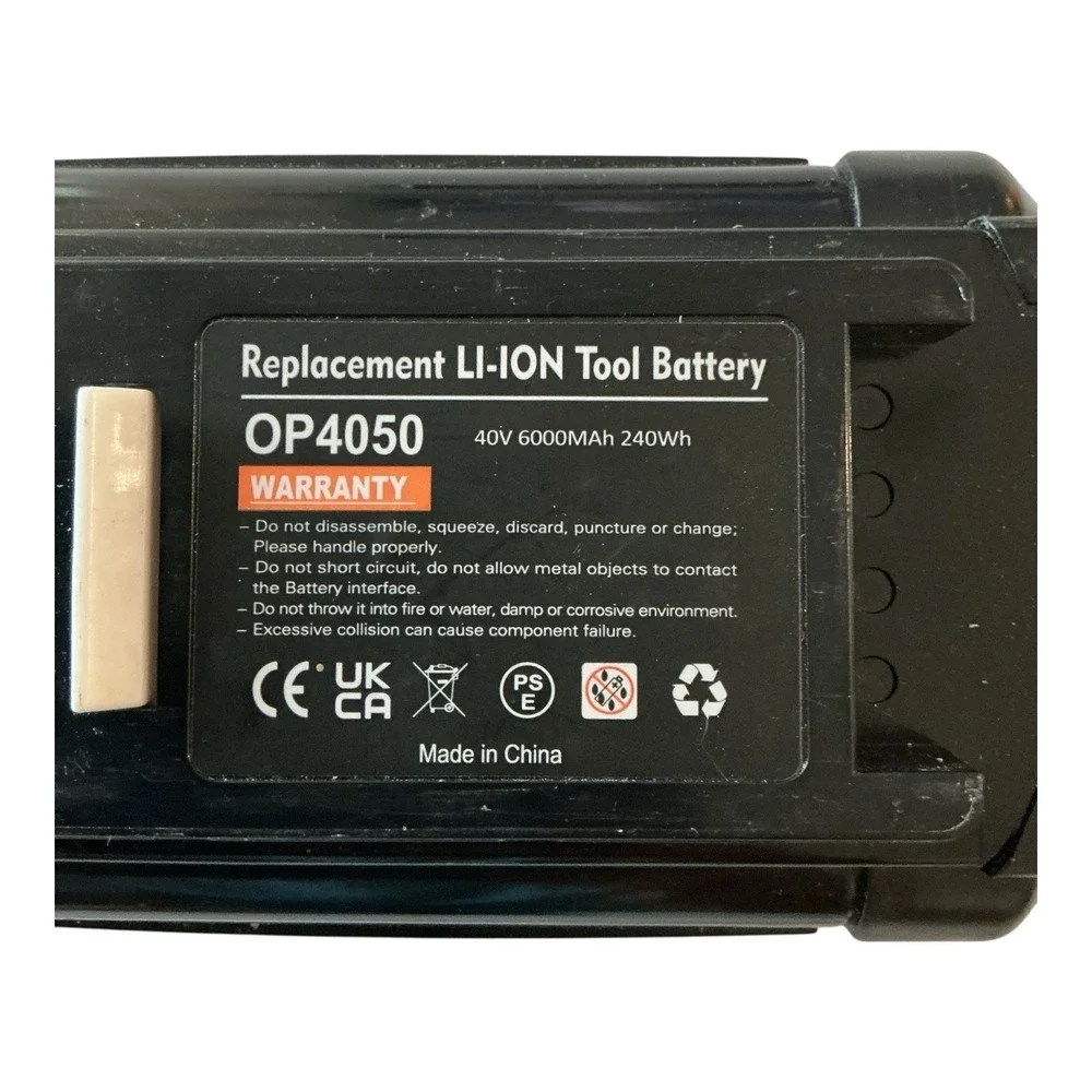 Replacement‎ OP4050 40V 6.0Ah Lithium-Ion Battery for RY40200/OP4050